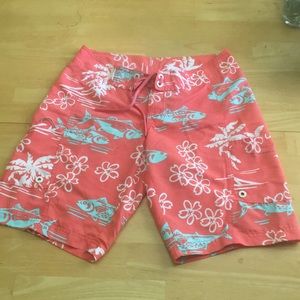 Columbia women’s board shorts trunks coral